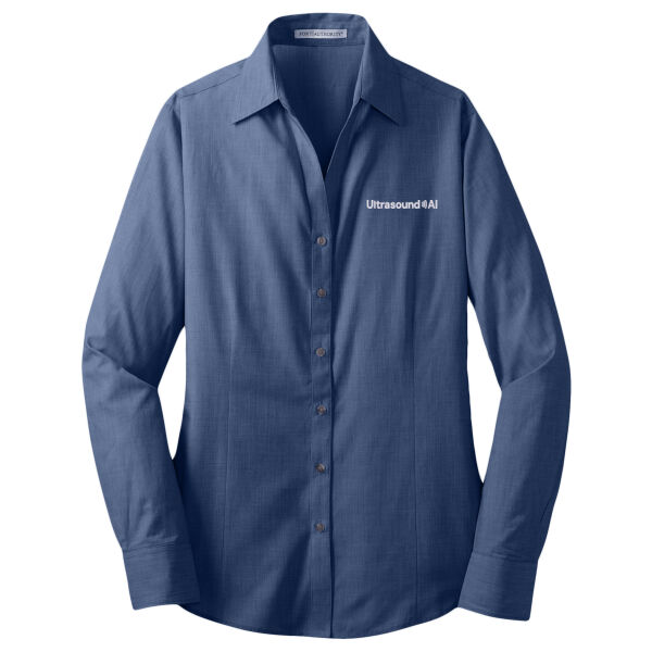 Ultrasound AI Embroidered - Ladies Crosshatch Easy Care Shirt Thumbnail
