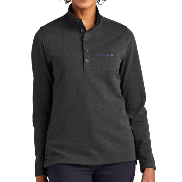 Ultrasound AI Embroidered - Women's Mid Layer Stretch 1/2 Button Thumbnail