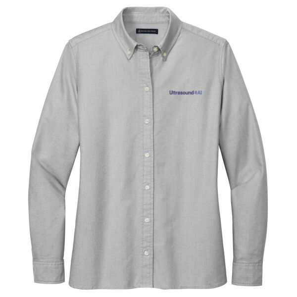 Ultrasound AI Embroidered - Women's Casual Oxford Cloth Shirt Thumbnail