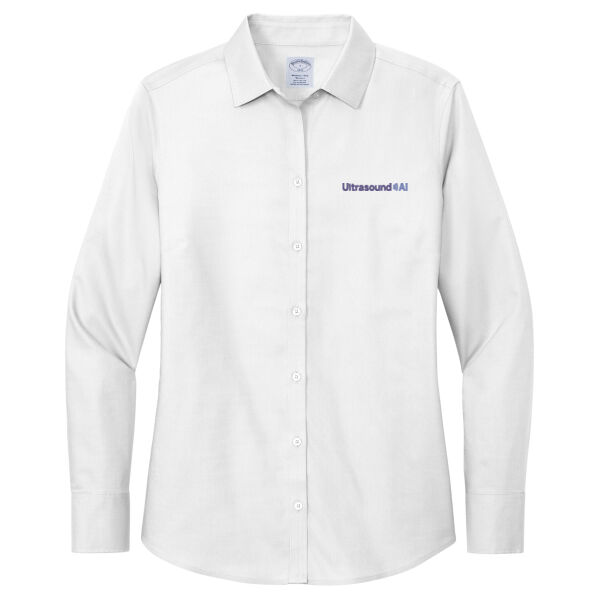 Brooks Brothers UltrasounAI Embroidered- - Women's Wrinkle Free Stretch Nailhead Shirt Thumbnail